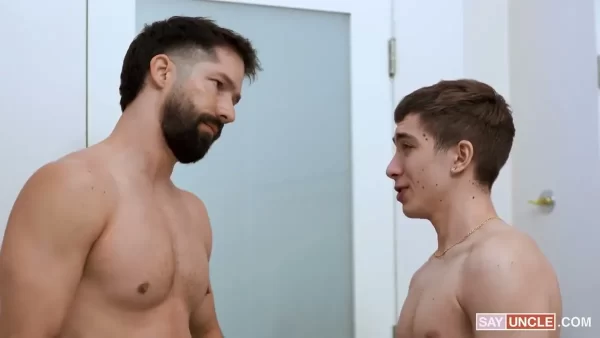 Shaving Lesson: Jacob King & Eddie Patrick at Family Dick Gay Porn