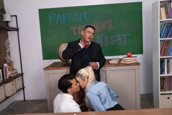 Teacher Gives Off Bi Vibes: Cherry Kiss, Draven Navarro & Ken Ott Gay Porn 9