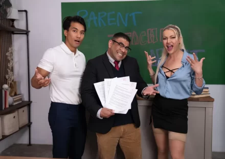 Teacher Gives Off Bi Vibes: Cherry Kiss, Draven Navarro & Ken Ott Gay Porn