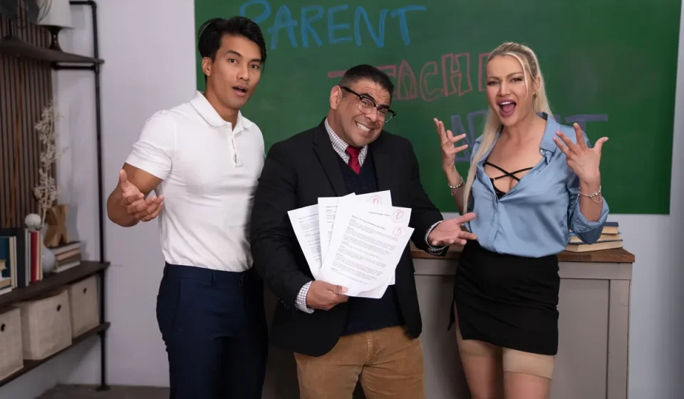 Teacher Gives Off Bi Vibes: Cherry Kiss, Draven Navarro & Ken Ott Gay Porn