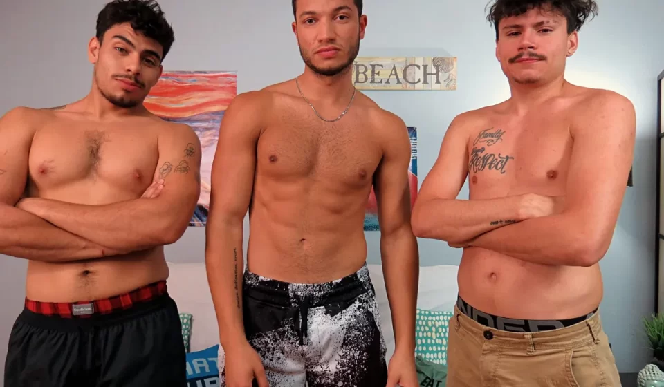 Threesome of Massive Meat: Bruce, Vincent & Chris Gay Porn