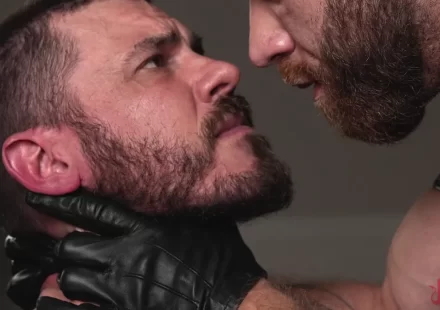 Total Leather Domination: Vander Pulaski Submits to Brogan Gay Porn