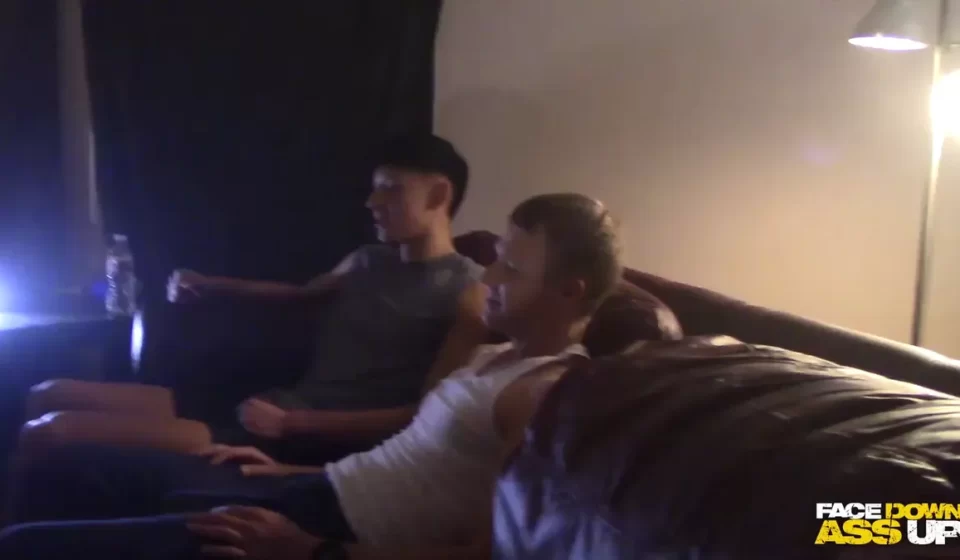 Face Down Ass Up: Alec's Throat and Hole Stuffed to the Max Gay Porn