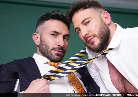 Johnny Viper & Alex Palmieri Get Hot in Corporate Portrait Gay Porn