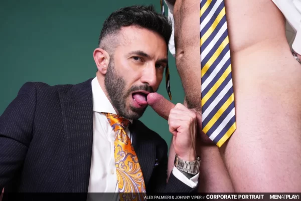 Johnny Viper & Alex Palmieri Get Hot in Corporate Portrait Gay Porn 6