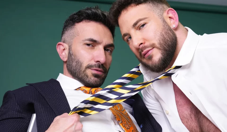 Johnny Viper & Alex Palmieri Get Hot in Corporate Portrait Gay Porn
