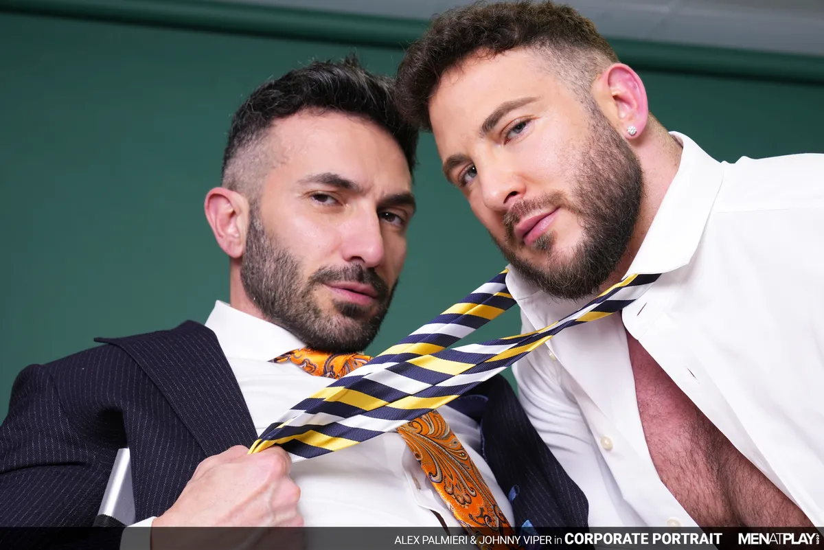 Johnny Viper & Alex Palmieri Get Hot in Corporate Portrait 2 Johnny Viper & Alex Palmieri Get Hot in Corporate Portrait Gay Porn