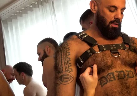 Leather-Bound Studs: A Sticky, Sweaty Orgy to Remember Gay Porn