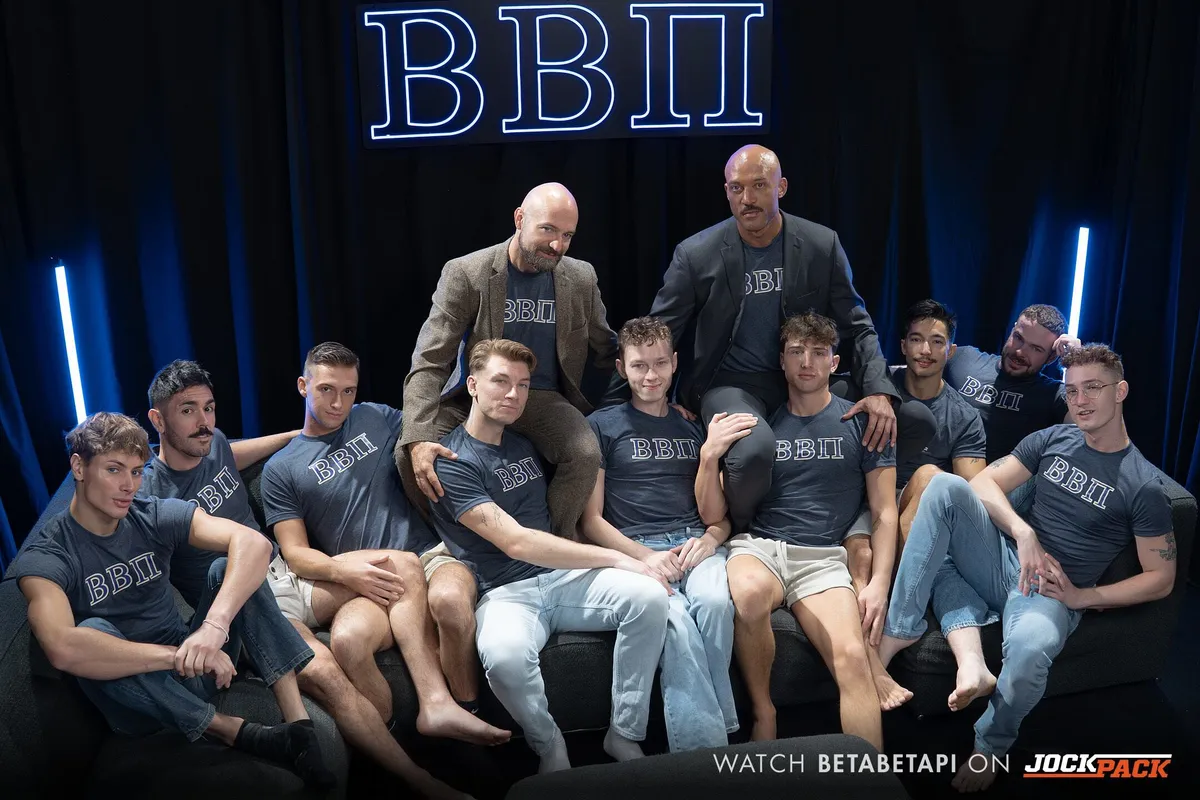 Pledge Lucky Banks Initiated by Adam Snow in Frat Orgy Gay Porn