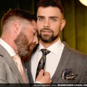 Businessmen Casual Hookup: OnlyMatt & Manuel Capri Gay Porn