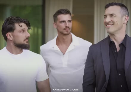 Jaxx Cody, Heath Halo, and Derek Kage's Intimate Bargain Gay Porn