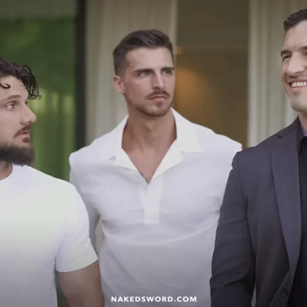 Jaxx Cody, Heath Halo, and Derek Kage's Intimate Bargain Gay Porn