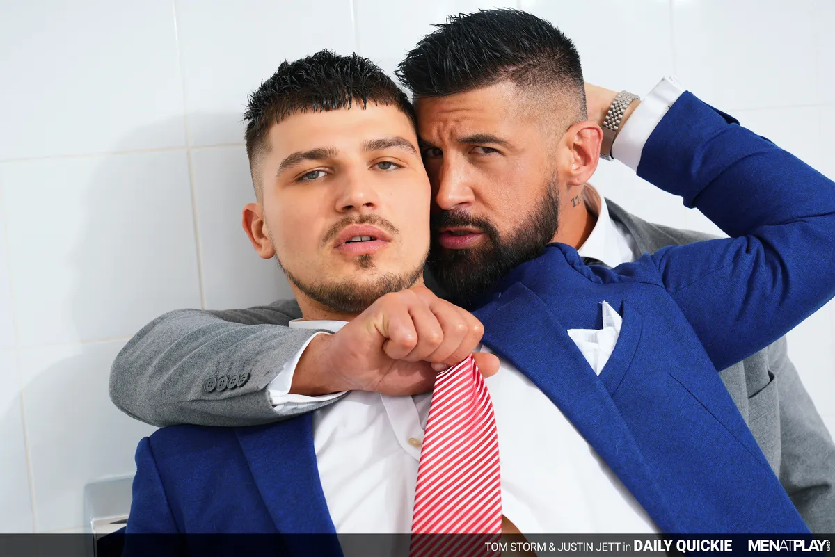 Justin Jett & Tom Storm do it in the Office Break Room Gay Porn