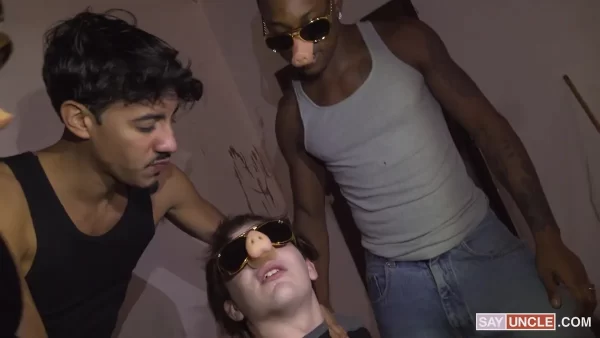 Nicholas Michaels' Initiation by Miles, Papi & Ty Santana Gay Porn 1