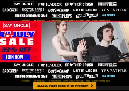 SayUncle's 4th of July Fireworks Sale: 1 Year of Pure Pleasure Gay Porn