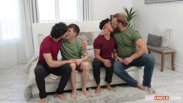 The Twink Education: Brogan & Sebastian Teach Luca & Damian Gay Porn