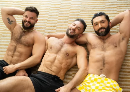 Three-way Muscle-Hunk Fever with Hayden, Paolo & Zac Gay Porn
