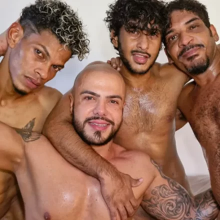 Pigs is Pigs: One Thirsty Bottom, Four Horny Tops Gay Porn