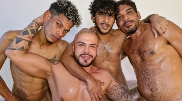 Pigs is Pigs: One Thirsty Bottom, Four Horny Tops Gay Porn Pigs is Pigs: One Thirsty Bottom, Four Horny Tops Gay Porn