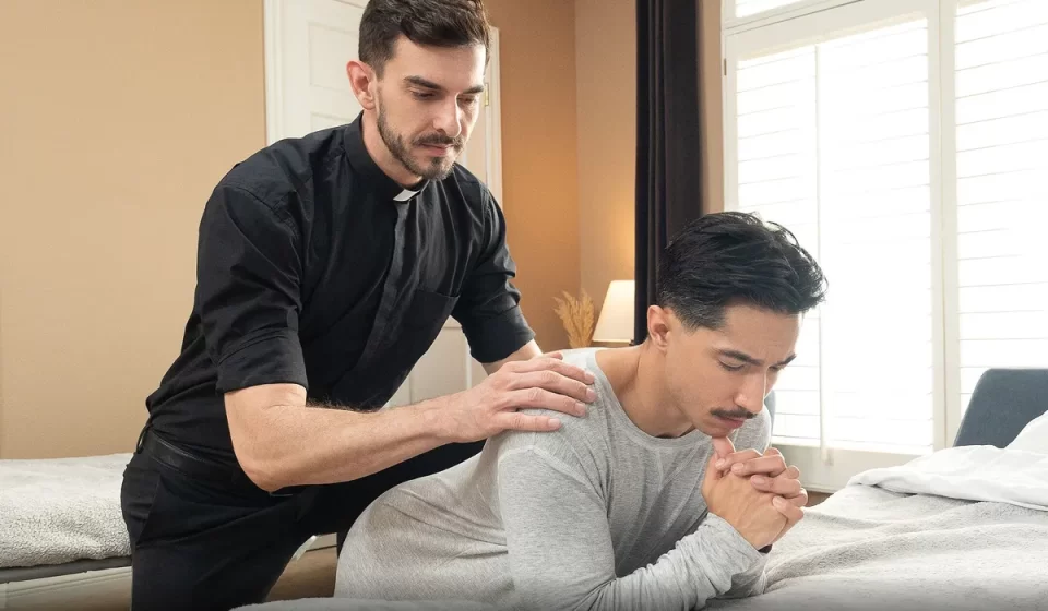 To Sin Is So Nice: Guy Spencer and Lucky Cruz - CatholicBoys Gay Porn