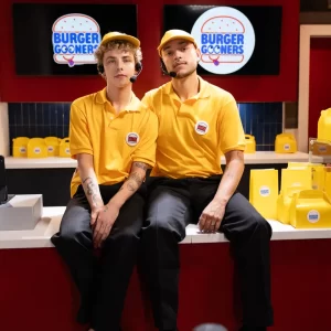 Burger Gooners: Vincent Revero & Nico Scooby's Hot Meal Gay Porn