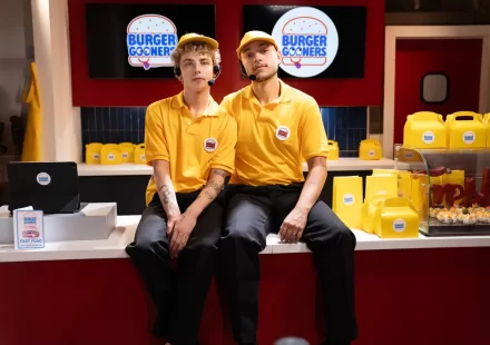 Burger Gooners: Vincent Revero & Nico Scooby's Hot Meal Gay Porn