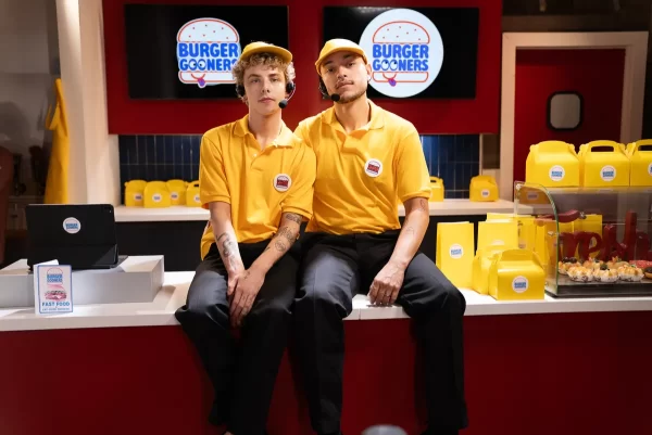Burger Gooners: Vincent Revero & Nico Scooby's Hot Meal Gay Porn