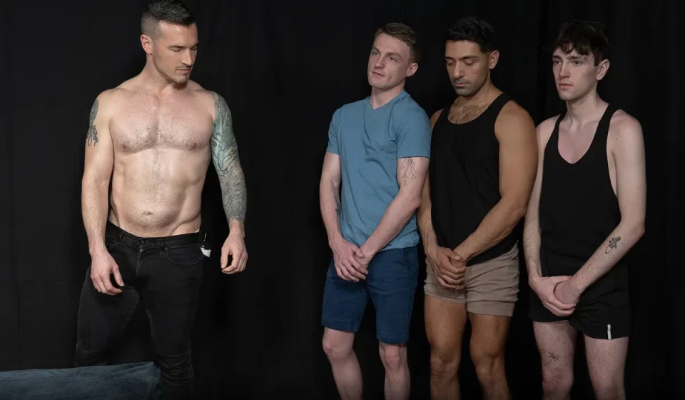 Derek Kage Tests Harnessed Men on the Gay Breeding Farm Derek Kage Tests Harnessed Men on the Gay Breeding Farm Gay Porn