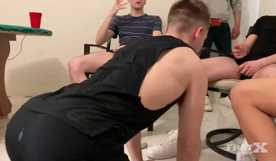 FratX's Hot New Scene: Blondes Get Wrecked by Horny Bros Gay Porn