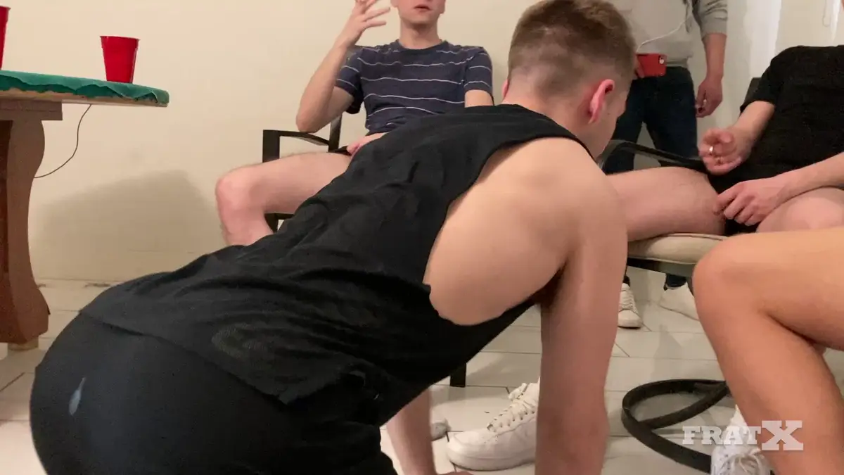 FratX's Hot New Scene: Blondes Get Wrecked by Horny Bros Gay Porn