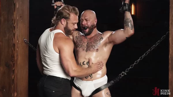 KinkMen: Brogan Dominates Gunnar Gates in Intense BDSM Play Gay Porn