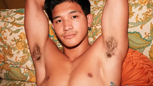 Andrew Akito Rubs Fresh Cum Into His Pits Gay Porn