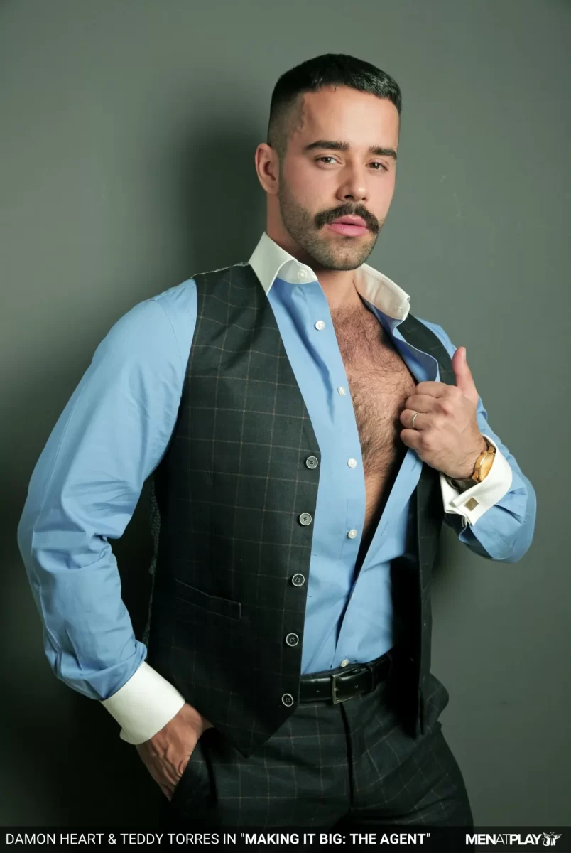Damon Heart and Teddy Torres in the Agent's Office Gay Porn 1