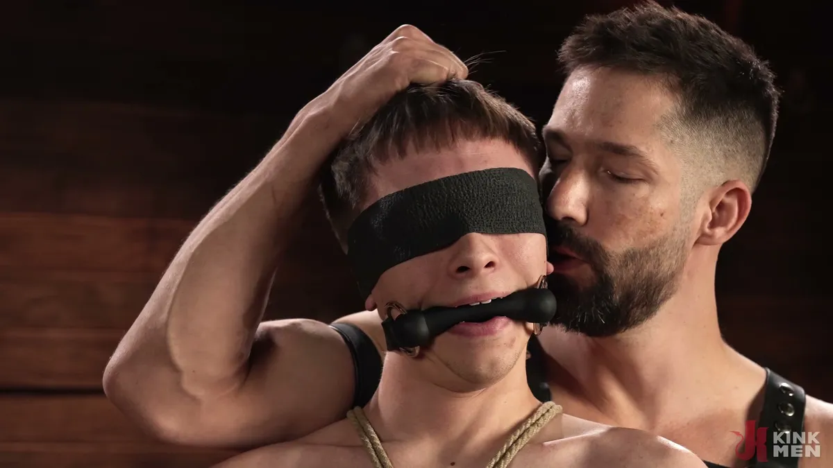 Eddie Patrick Trusses Jacob King For KinkMen Gay Porn