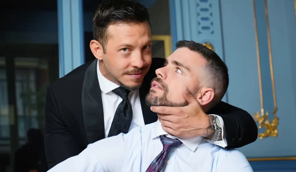 John Brachalli’s Suit Comes Off Before His Coffee Cools Gay Porn