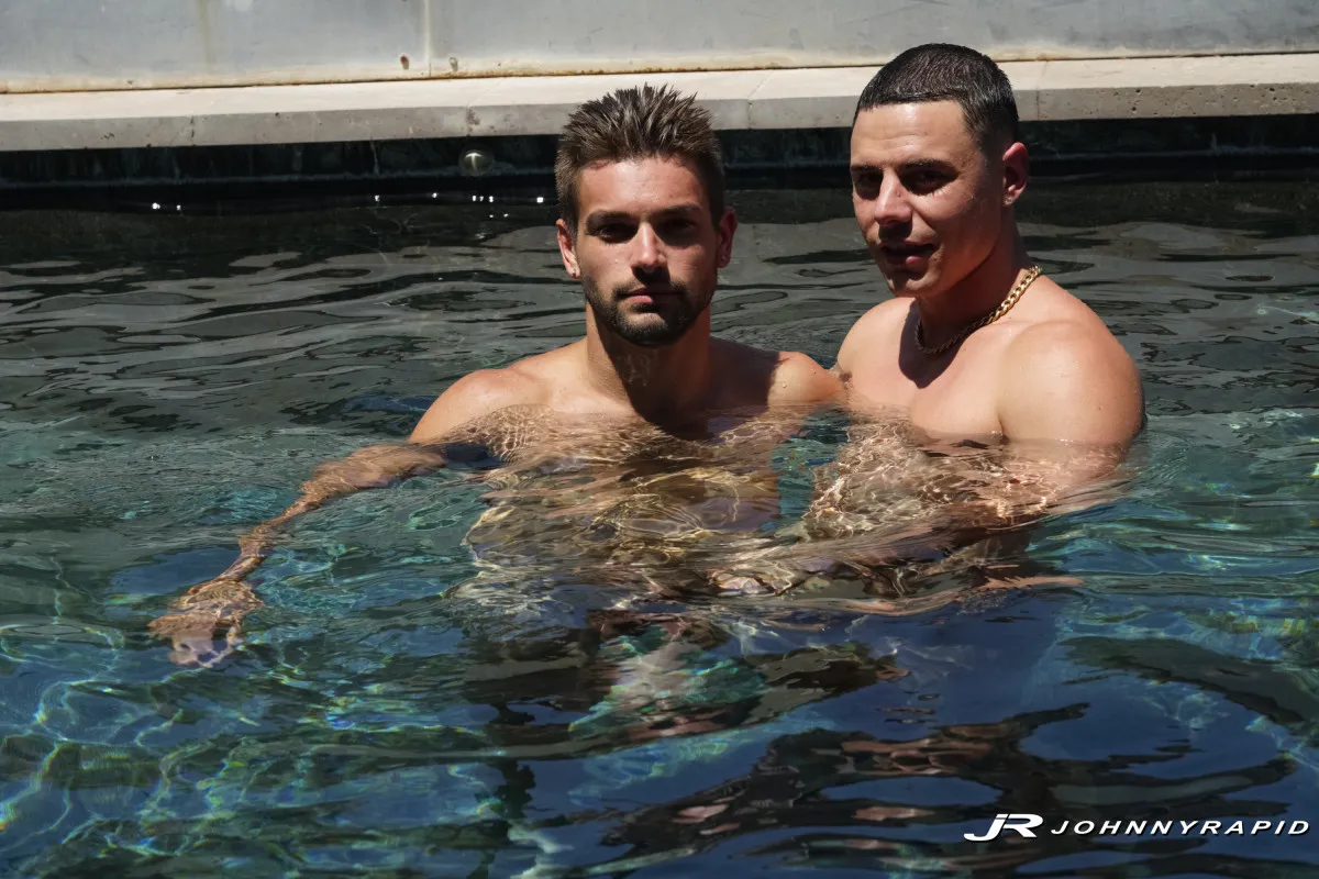 Johnny Rapid Pulls Asher Day Fully Clothed Into the Pool 2