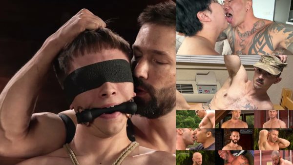 KinkMen Binds Jacob King While Dragon Trades Control Gay Porn