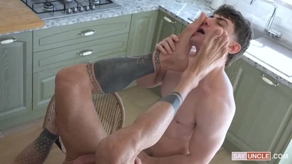 Leo Adonis Pounds Johnny Viper on the Kitchen Table Gay Porn 3