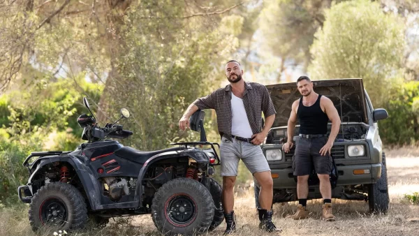 Nicola Veneziano Takes Dato Foland Raw After Roadside Grind Gay Porn