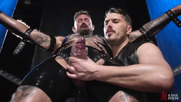Rubber Clad Troy Daniels Gets Edged by WoodxBound Gay Porn 9