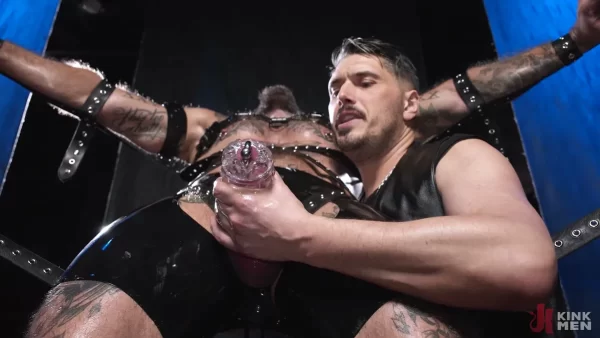 Rubber Clad Troy Daniels Gets Edged by WoodxBound Gay Porn 10