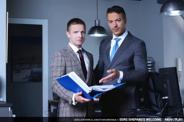 Serg Shepard's Unconventional Welcome from Jonathan Miranda Gay Porn 13