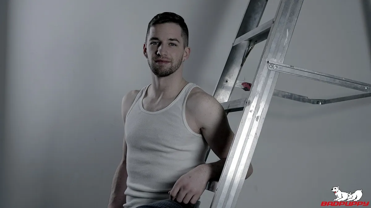 Thyle Knoxx Mounts a Ladder for a Black Dildo Ride 1 Thyle Knoxx Mounts a Ladder for a Black Dildo Ride Gay Porn