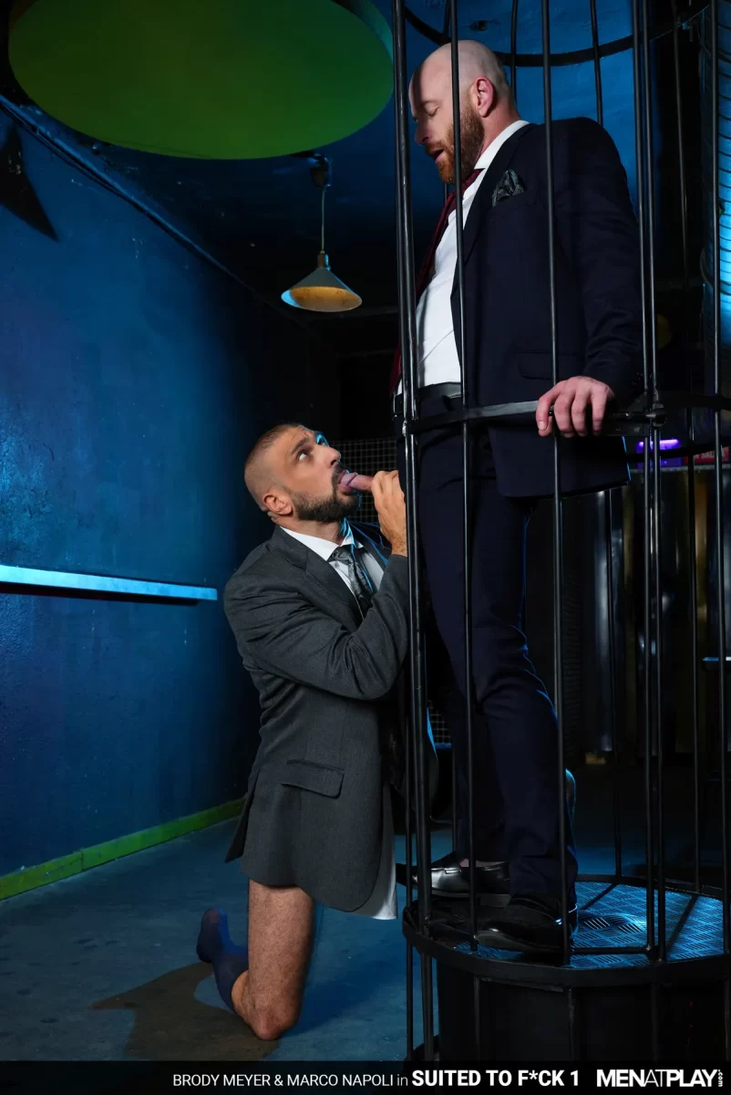 Brody Meyer and Marco Napoli Suit Up for Submit or Dominate Gay Porn 12