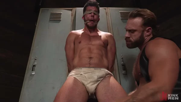 Brogan Breaks Teddy Graham in KinkMen Bondage Gay Porn 1
