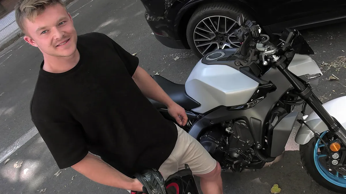 Czech Hunter 856: The Hunter Nails a Vain Straight Biker 2 Czech Hunter 856: The Hunter Nails a Vain Straight Biker Gay Porn 1