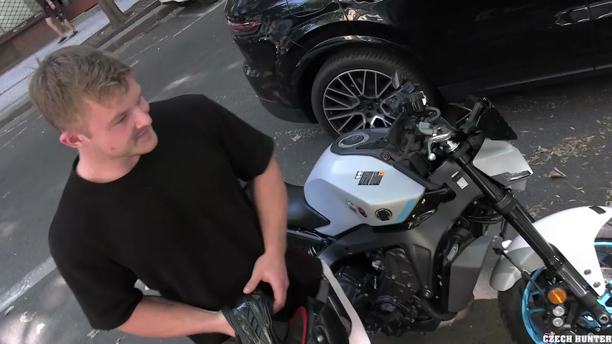 Czech Hunter 856: The Hunter Nails a Vain Straight Biker 9 Czech Hunter 856: The Hunter Nails a Vain Straight Biker Gay Porn 8