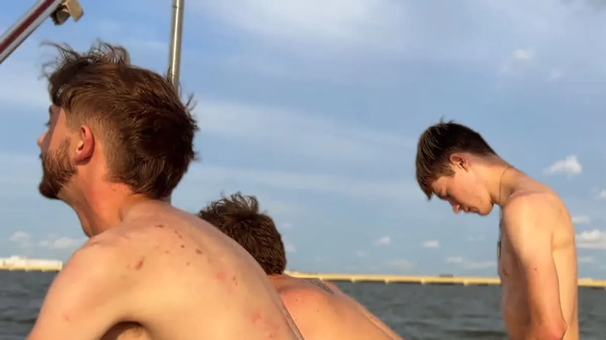 Daddy's Boat Part 2: Raw Rough Orgy on Deck Gay Porn