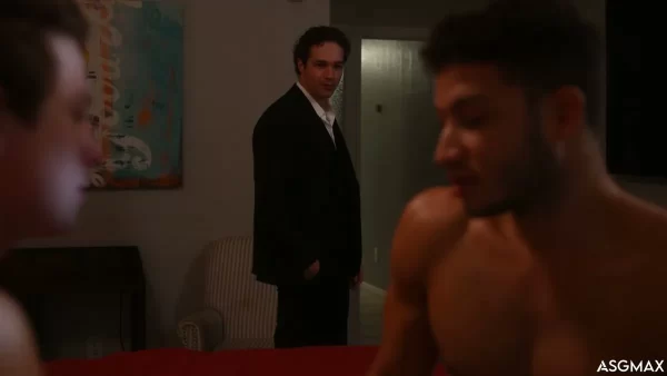 Logan Aarons and Vincent Grey Bargain with Jayden Marcos Gay Porn 8
