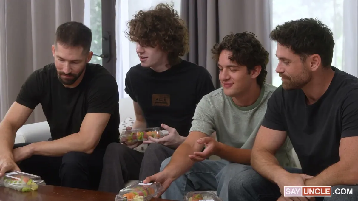 Nate Archer and Devin BWC Become the Naked Sushi Platters Gay Porn